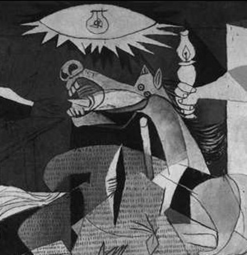On Guernica production still 3